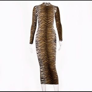 Leopard print bodycorn dress size xl